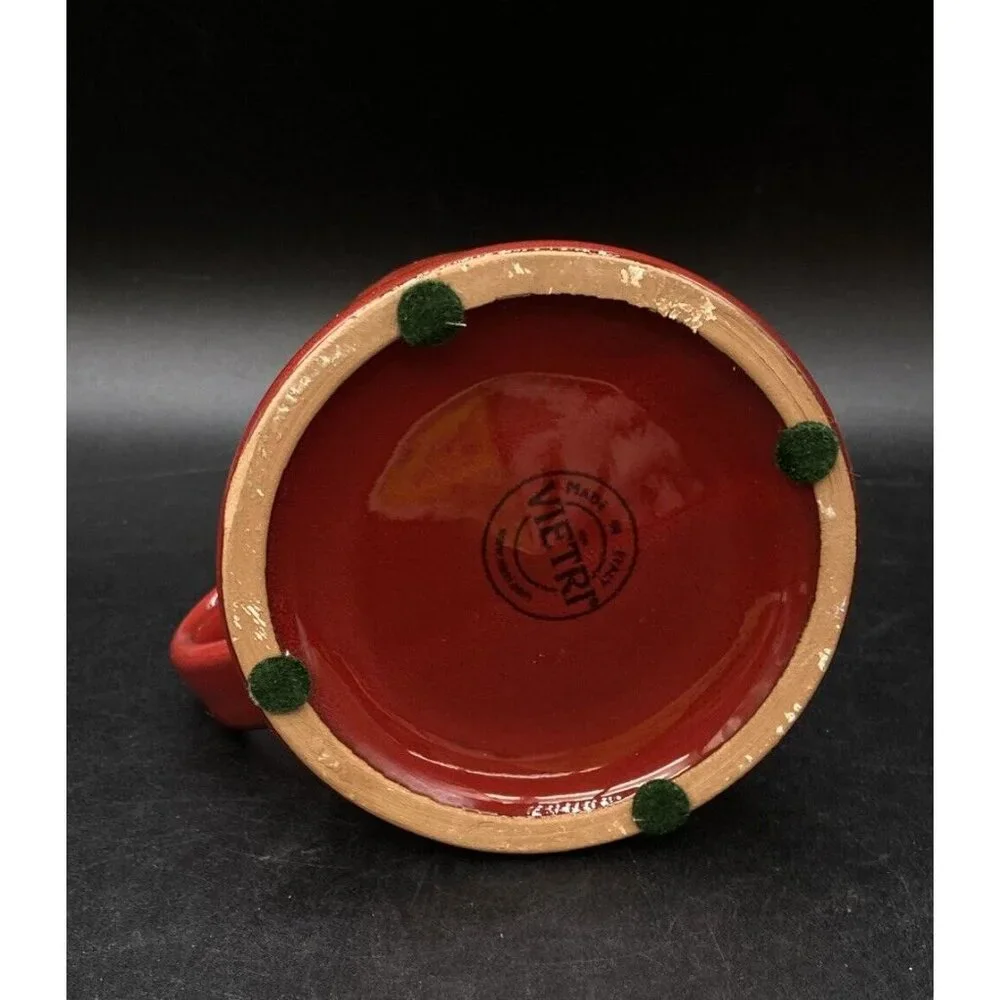 Vietri Red Ceramic Creamer Made In Italy